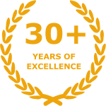 30+ YEARS OF EXCELLENCE