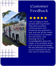 Coachman Coach - 5 Star positive feedback.